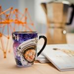 Color Changing Astronaut Cat Coffee Mug 15oz – Heat Sensitive Space Cup with Galaxy Reveal – Funny Novelty Gift, Magic Mug, Unique Cosmic Collectible and gift for Cat Lovers, Christmas & Birthday