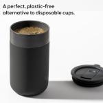 W&P Porter Ceramic Mug w/Protective Silicone Sleeve, Terrazzo Blush 16 Ounces On-the-Go Reusable Cup for Coffee or Tea Portable Dishwasher Safe