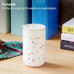 W&P Porter Ceramic Mug w/Protective Silicone Sleeve, Terrazzo Blush 16 Ounces On-the-Go Reusable Cup for Coffee or Tea Portable Dishwasher Safe