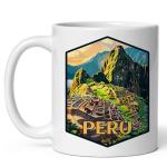 Peru Ceramic Coffee Mug 11oz South America Andes Culture Land of the Incas – Tea Coffee Mug with Comfortable Grip – Unique Travel Gift Cup for Office or Home – Vibrant Long-Lasting Print ID44991