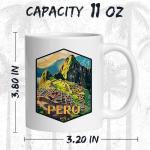 Peru Ceramic Coffee Mug 11oz South America Andes Culture Land of the Incas – Tea Coffee Mug with Comfortable Grip – Unique Travel Gift Cup for Office or Home – Vibrant Long-Lasting Print ID44991