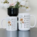 Personalized God Says I Am Mug - Custom Bible Verse Birth Flower Cup - Christian Coffee Mug - Religious Gift for Women