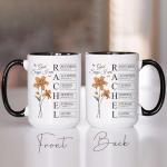 Personalized God Says I Am Mug - Custom Bible Verse Birth Flower Cup - Christian Coffee Mug - Religious Gift for Women