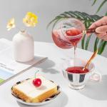 VrythosNex ​3-Piece Checkered Coffee Cup and Saucer Set with Spoon, 7oz Bone China Porcelain, Black-and-White Vintage Mug Set for Home Office and Afternoon Tea, Elegant Gift Choice​​
