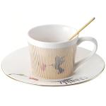 Old Craftsmen's Coffee Cup and Saucer Sets 8.45oz Unique Dynamic Mirage Reflection Tea Cup Luxury Porcelain Mirror Ceramic Mug Gifts for Cappuccino Espresso 250ml Hummingbird
