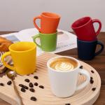YINUOWEI 4.2 oz Espresso Cups Set of 2, Ceramic Coffee Mugs Demitasse Cups, Small Espresso Mugs for Shot of Coffee, Tea Cups with Handles, Gift for coffee Lovers