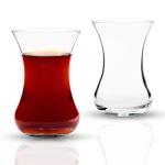 yersiz Turkish Tea Glass Set, Slim Waist Design and Thick Sole Prevent Tea From Getting Cold, Easy to Keep for 6 People, 6 Glasses, Useful Set (6 Pieces)