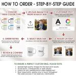 Custom Mug with Pictures Text Logo 11oz 15oz Ceramic, Personalized Coffee Mugs with Photo Text, Custom Photo Mug Gift for Men Women, Customize Coffee Cup for Family Mom Dad Grandma Grandpa Friend