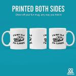 Panvola I'm Not Old I'm Classic Retirement Gift Mug Retired Senior Dad Father Grandpa Granddad Birthday Gifts For The Car Enthusiast Ceramic Cup (White)