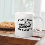 Panvola I'm Not Old I'm Classic Retirement Gift Mug Retired Senior Dad Father Grandpa Granddad Birthday Gifts For The Car Enthusiast Ceramic Cup (White)