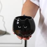 Meetbees Cute Black Cat Mug for Coffee and Tea, 12 Oz Ceramic Kitty Cup for Women and Men, Cat Themed Choice for Cat Lovers