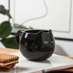 Meetbees Cute Black Cat Mug for Coffee and Tea, 12 Oz Ceramic Kitty Cup for Women and Men, Cat Themed Choice for Cat Lovers