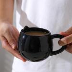Meetbees Cute Black Cat Mug for Coffee and Tea, 12 Oz Ceramic Kitty Cup for Women and Men, Cat Themed Choice for Cat Lovers