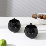 Meetbees Cute Black Cat Mug for Coffee and Tea, 12 Oz Ceramic Kitty Cup for Women and Men, Cat Themed Choice for Cat Lovers