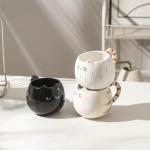 Meetbees Cute Black Cat Mug for Coffee and Tea, 12 Oz Ceramic Kitty Cup for Women and Men, Cat Themed Choice for Cat Lovers
