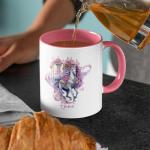 Personalized Mug For Horse Lovers, Customized Beautiful Horse Ceramic Cup Choose Name, Enchanting Floral Horse Tea Cup For Horse Owners, Equine Theme Tea Cup, Animal White Mugs 11oz 15oz