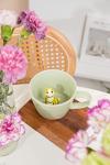 DIHOclub Ceramic Caterpillar Coffee Cup Hidden 3D Animal Inside Mug，Garden series Handmade Figurine Caterpillar Mugs (Light green)