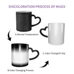 Custom Magic Photo Mug, Customized Coffee Magic Mugs 11 oz, Ceramic Magic Mug Customization, Custom-made Color Changing Mugs for Home Office Gifts Idea for Men Women, BlankBlack