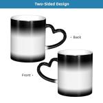 Custom Magic Photo Mug, Customized Coffee Magic Mugs 11 oz, Ceramic Magic Mug Customization, Custom-made Color Changing Mugs for Home Office Gifts Idea for Men Women, BlankBlack