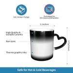 Custom Magic Photo Mug, Customized Coffee Magic Mugs 11 oz, Ceramic Magic Mug Customization, Custom-made Color Changing Mugs for Home Office Gifts Idea for Men Women, BlankBlack