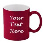 My Personal Memories Custom Engraved Latte Coffee Mug and Personalized Tea Cup With Your Text (Red)