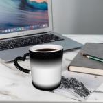 Custom Magic Photo Mug, Customized Coffee Magic Mugs 11 oz, Ceramic Magic Mug Customization, Custom-made Color Changing Mugs for Home Office Gifts Idea for Men Women, BlankBlack