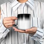Custom Magic Photo Mug, Customized Coffee Magic Mugs 11 oz, Ceramic Magic Mug Customization, Custom-made Color Changing Mugs for Home Office Gifts Idea for Men Women, BlankBlack