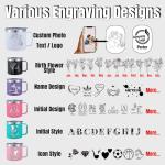 Personalized Coffee Mug with Lid Custom 12oz 14oz Insulated Coffee Tumbler with Handle Engraved Name Text Stainless Steel Travel Mug Gifts for Men Women Friends Colleagues