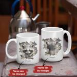 Raccoon Coffee Mug With Hole, Customized Name Raccoon Accent Cup, Gift For Raccoon Lovers, Personalized Animal Themed Ceramic Mug, Custom Raccoon Cup 11oz 15oz, Novelty Raccoon Mug