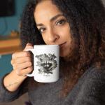 Raccoon Coffee Mug With Hole, Customized Name Raccoon Accent Cup, Gift For Raccoon Lovers, Personalized Animal Themed Ceramic Mug, Custom Raccoon Cup 11oz 15oz, Novelty Raccoon Mug