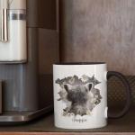 Raccoon Coffee Mug With Hole, Customized Name Raccoon Accent Cup, Gift For Raccoon Lovers, Personalized Animal Themed Ceramic Mug, Custom Raccoon Cup 11oz 15oz, Novelty Raccoon Mug