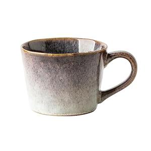 XINRRY Ceramic Coffee Mug, 12 oz Tea Cup with Handle, Vintage Coffee Cup for Office and Home, Dishwasher and Microwave Safe, Purple Grey