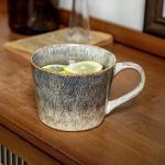 XINRRY Ceramic Coffee Mug, 12 oz Tea Cup with Handle, Vintage Coffee Cup for Office and Home, Dishwasher and Microwave Safe, Purple Grey