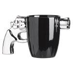 Novelty Ceramic Cool Gun Mug for Men, 12OZ Porcelain Pistol Design Coffee Mug, Gifts for Gun Lovers