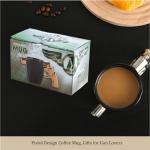 Novelty Ceramic Cool Gun Mug for Men, 12OZ Porcelain Pistol Design Coffee Mug, Gifts for Gun Lovers