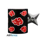 ABYSTYLE Naruto Shippuden Akatsuki Clouds 3D Shuriken Handle Mug 16 Fl Oz Anime Manga Drinkware Home & Kitchen Merch Gift