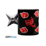ABYSTYLE Naruto Shippuden Akatsuki Clouds 3D Shuriken Handle Mug 16 Fl Oz Anime Manga Drinkware Home & Kitchen Merch Gift