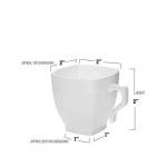 Kaya White Square Plastic Mini Coffee Tea Cups (2 oz., Pack of 12) - Elegant & Convenient Design - Ideal for Celebrations, Gatherings, and Everyday Dining