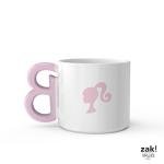 Zak Designs Barbie Ceramic Coffee Mug for Hot Drinks, Collectible Keepsake with Sculpted Handle (15 oz, Barbie)