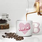 Zak Designs Barbie Ceramic Coffee Mug for Hot Drinks, Collectible Keepsake with Sculpted Handle (15 oz, Barbie)