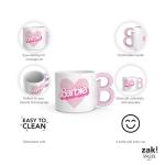 Zak Designs Barbie Ceramic Coffee Mug for Hot Drinks, Collectible Keepsake with Sculpted Handle (15 oz, Barbie)