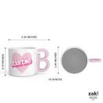 Zak Designs Barbie Ceramic Coffee Mug for Hot Drinks, Collectible Keepsake with Sculpted Handle (15 oz, Barbie)