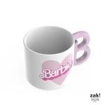 Zak Designs Barbie Ceramic Coffee Mug for Hot Drinks, Collectible Keepsake with Sculpted Handle (15 oz, Barbie)