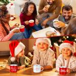 Zhehao 16 Pcs 11 oz Christmas Mugs Holiday Hot Chocolate Mugs Christmas Coworkers Gifts Seasonal Cute Vintage Enamel Tea Cups for Coffee Cocoa Adult Kids Winter Holiday