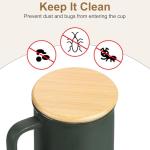 uxcell 4Pcs Bamboo Cup Lid 3.35 Inch, Cup Cover Coffee Mug Cover Tea Glass Drink Cup Lid, Reusable Wooden Round Cup Lid for Keeping Warm