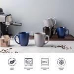 AmorArc 16oz Coffee Mugs Set of 6, Large Ceramic Coffee Mugs for Men, Women, Dad, Mom, Modern Coffee Mugs With Handle For Tea,Latte,Cappuccino,Cocoa. Dishwasher&Microwave Safe, Matte Blue