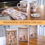 SPOTTED DOG GIFT COMPANY Cat Mug, Single Coffee Mug, Animal Themed Ceramic Tea Cup for Hot Drinks, Microwave Dishwasher Safe, Cute Kitchen Gifts for Cat Lovers - 12.2oz