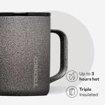 Corkcicle Classic Coffee Mug - Triple Insulated Stainless Steel for Travel - Shatter-Proof Lid - Keeps Drink Hot Over 3 Hours - Holiday Mug Gift - Great for Gifting Warmth - 16 oz - Steel Shadow