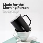 Corkcicle Classic Coffee Mug - Triple Insulated Stainless Steel for Travel - Shatter-Proof Lid - Keeps Drink Hot Over 3 Hours - Holiday Mug Gift - Great for Gifting Warmth - 16 oz - Steel Shadow