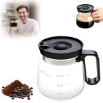 16 Oz Glass Coffee Mug Coffee Pot Style, 2025 New Mini Heatproof Large Capacity Clear Cup Mini Coffee Pot Mug, Upgrade Glass Coffee Mug in Coffee Pots Shape for Hot Chocolate (Black)